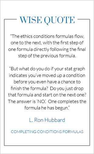 WISE quotes from L. Ron Hubbard management technology